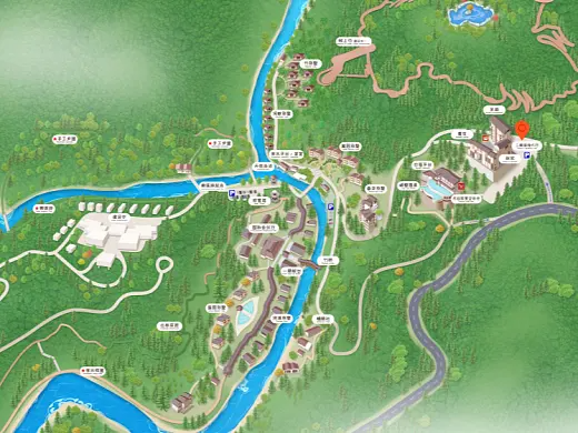 南木林结合景区手绘地图智慧导览和720全景技术，可以让景区更加“动”起来，为游客提供更加身临其境的导览体验。